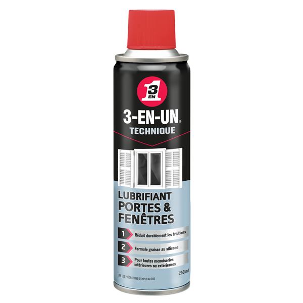 Lubrifiant Portes et Fenêtres 3-EN-UN 250ml