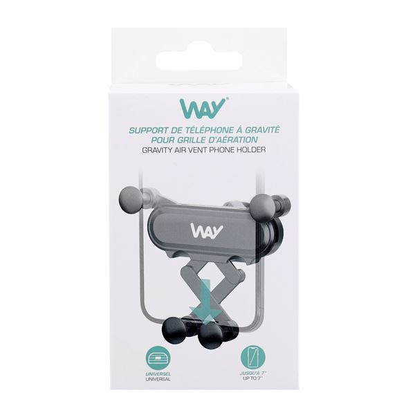 Support mâchoire par gravité pour grille d'aération