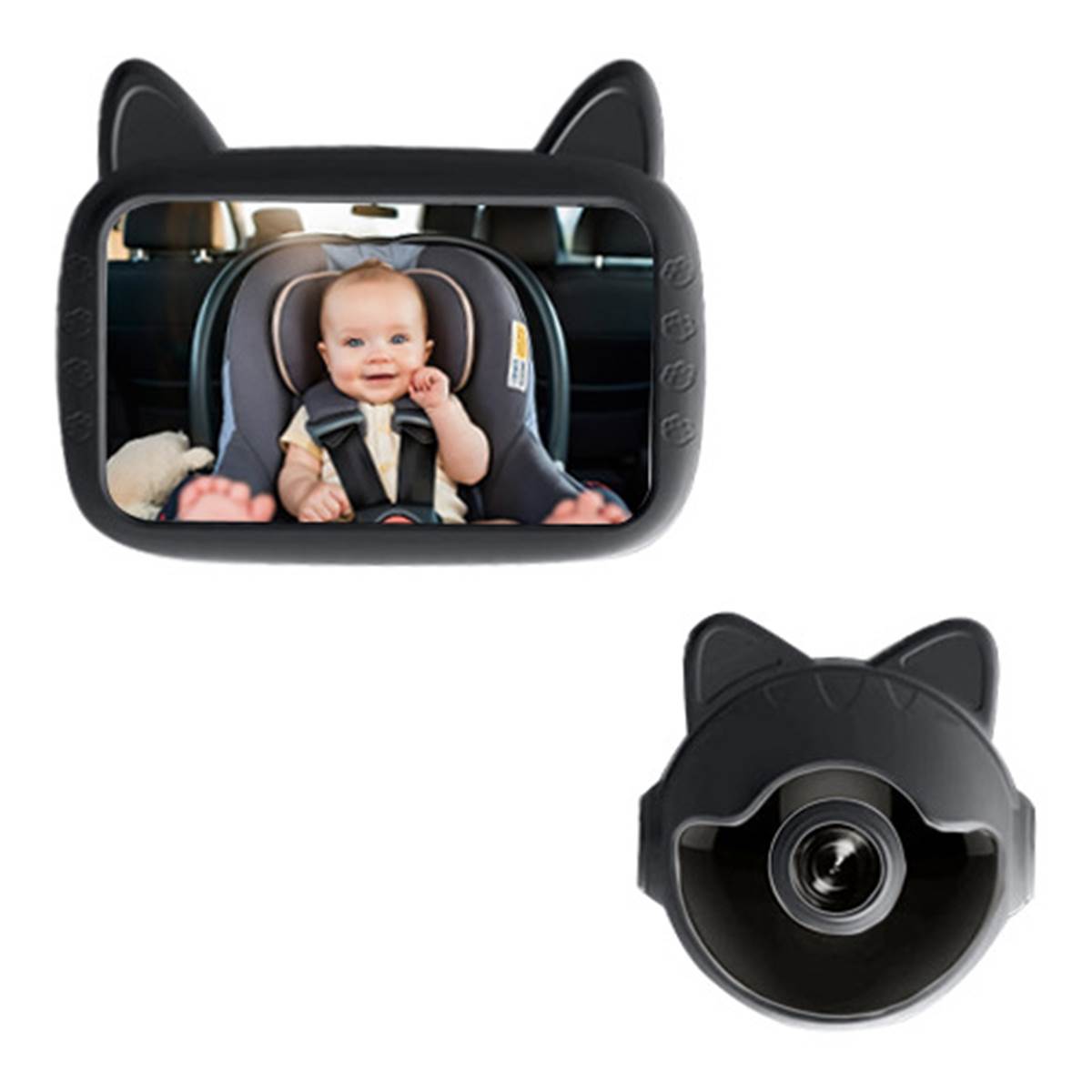 Kit Caméra De Surveillance Bébé Embarqué • Noir • Caméra Chat • Écran Chat 4,3''
