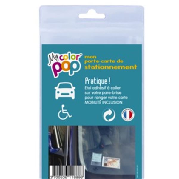 Porte carte de stationnement Mobilité Color Pop