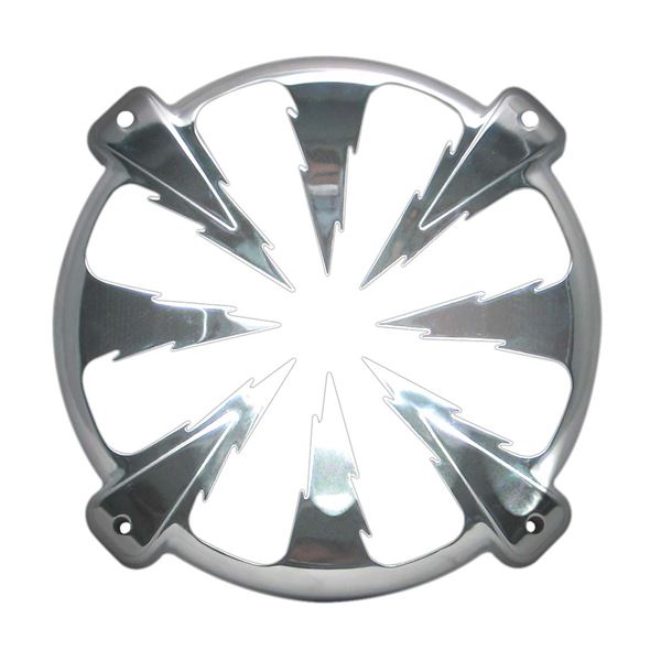 Grille ronde en aluminium chromé pour woofer Ø320