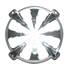 Grille ronde en aluminium chromé pour woofer Ø320