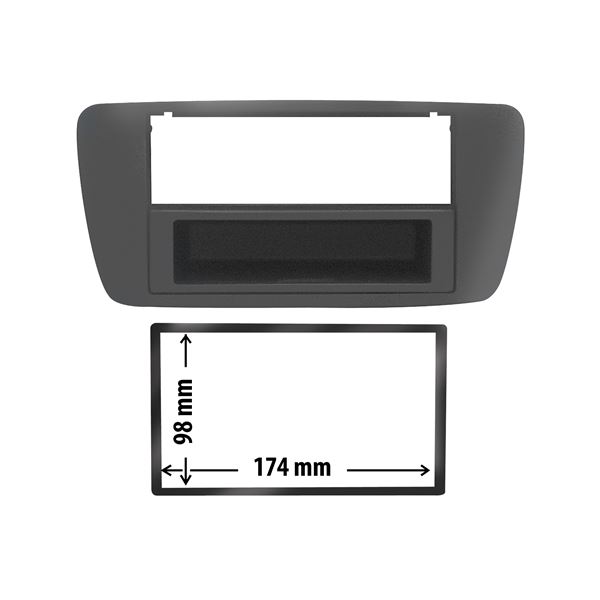 Cache autoradio Seat Ibiza anthracite