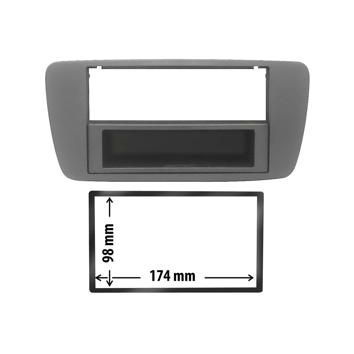 Cache Autoradio Seat Ibiza Gris Clair