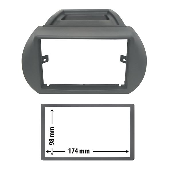 Cache autoradio anthracite Citroën, Fiat et Peugeot