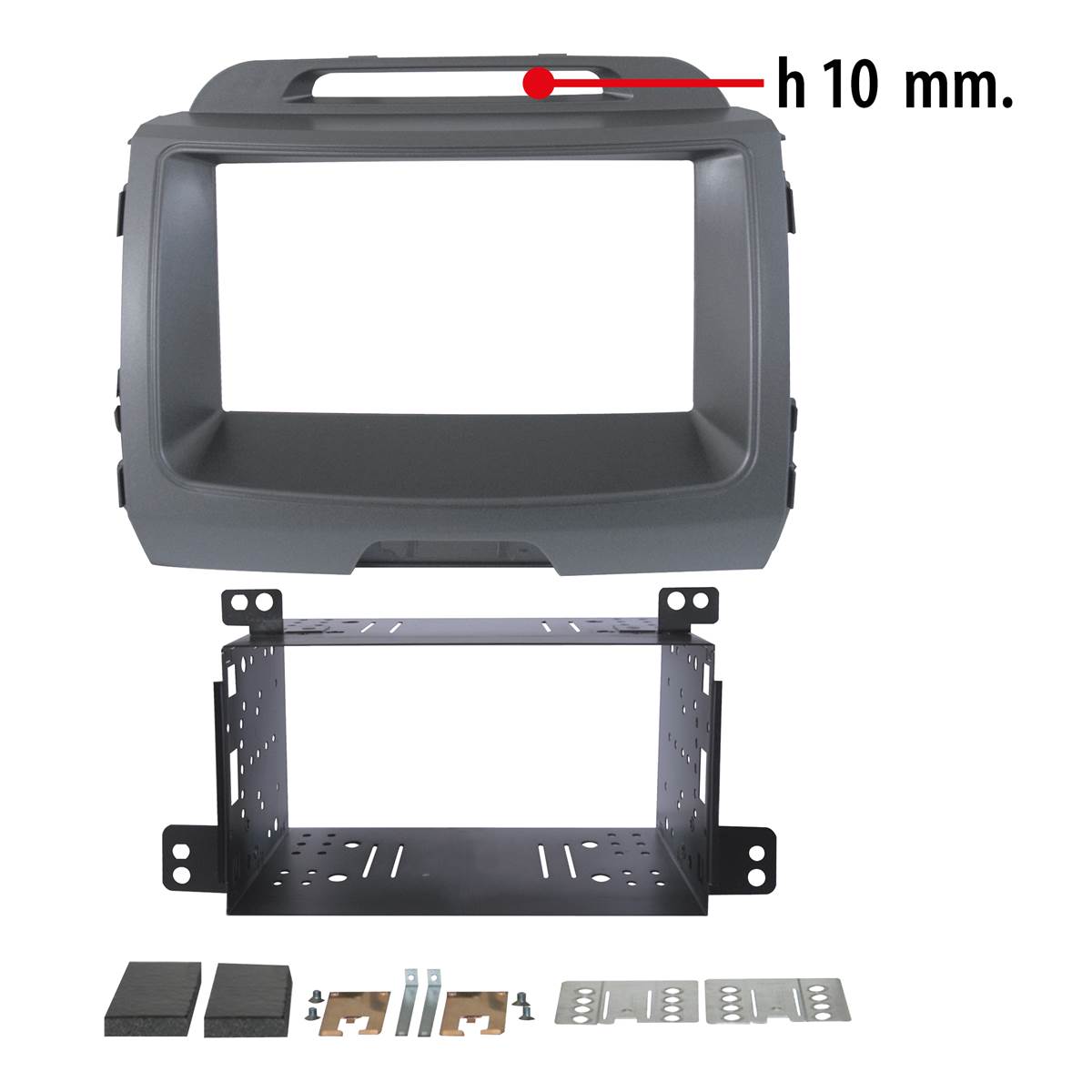 Cache Autoradio Kia Couleur Gris