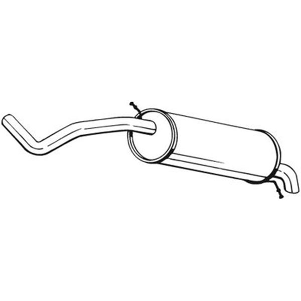 1 silencieux d'échappement arrière Bosal 278039