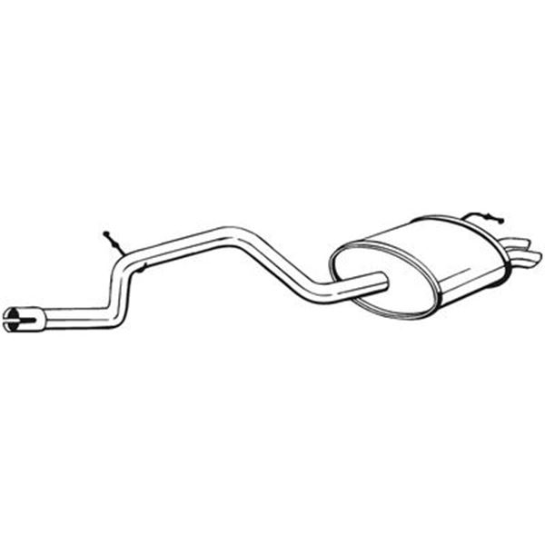 1 silencieux d'échappement arrière Bosal 279507