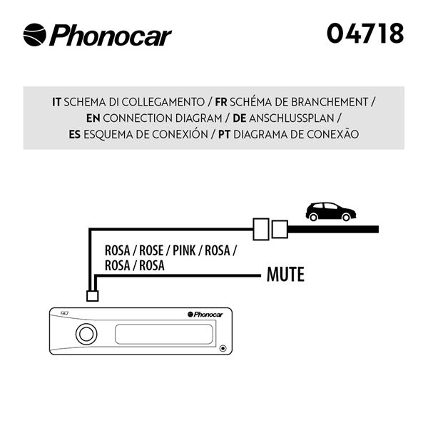 Câble pour autoradio ISO 04718