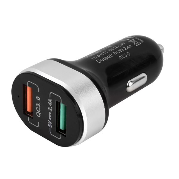 Double USB chargeur allume cigare avec QUICK CHARGE™ QUALCOMM® 3.0