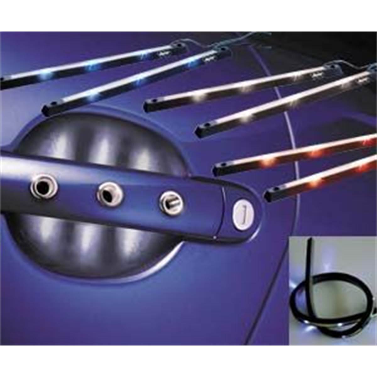 2 Led Flex Stripe 69 Cm Éclairage Bleu