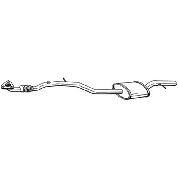 1 silencieux d'échappement intermédiaire Bosal 284527