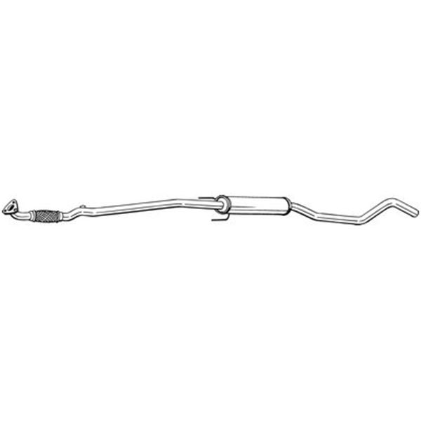 1 silencieux d'échappement intermédiaire Bosal 295619