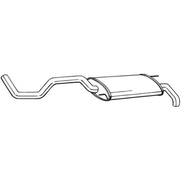 1 silencieux d'échappement arrière Bosal 278101