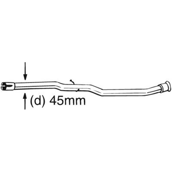 1 tuyau d'échappement Bosal 889175