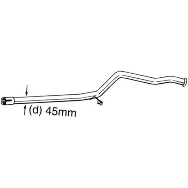 1 tuyau d'échappement Bosal 889181