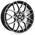 Jante aluminium Racer 17 pouces Noir Brillant Face Polie
