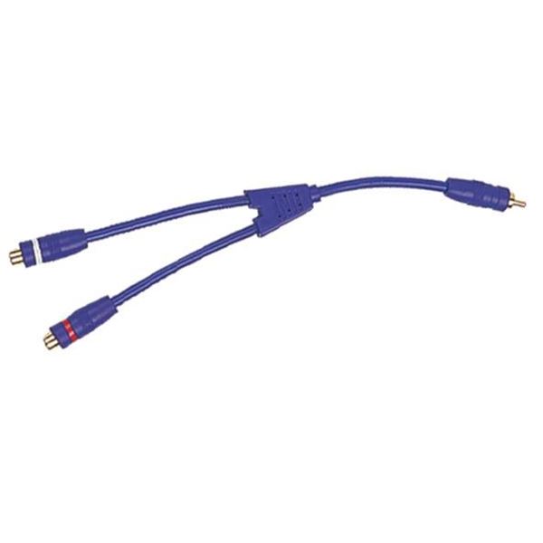 Lot de 2 cordons double blindage en Y RCA