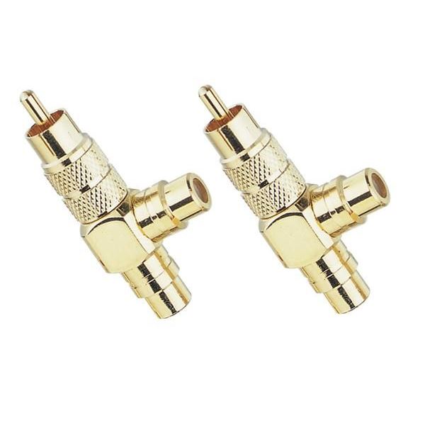 2 Adaptateurs RCA Y, 2 femelles / 1 mâle