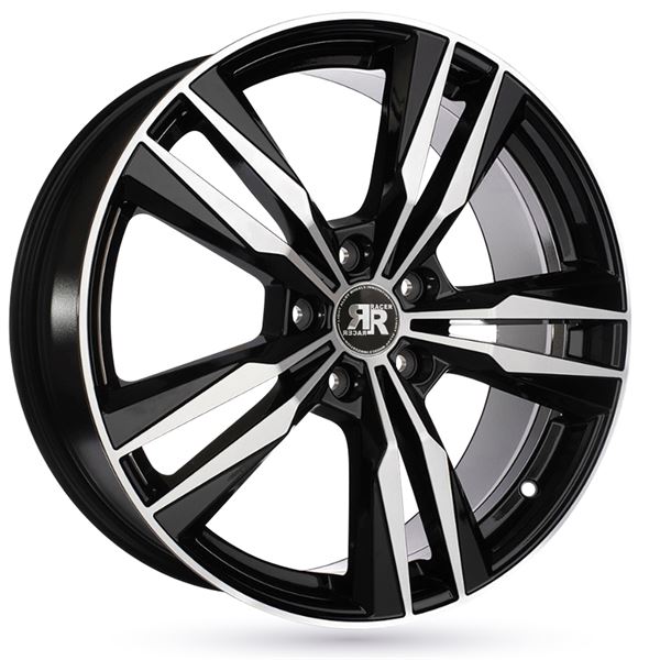 Jante aluminium Racer 19 pouces Noir Brillant Face Polie