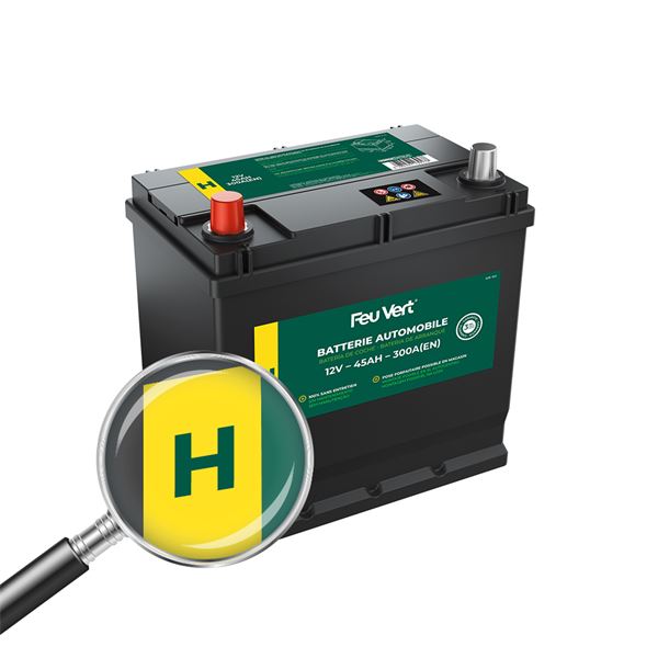 Batterie voiture Feu Vert H - 45Ah / 300A - 12V