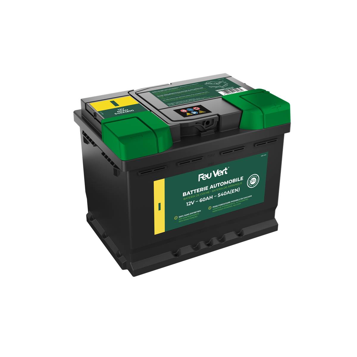 Batterie Voiture Feu Vert I - 60ah / 540a - 12v