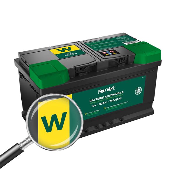 Batterie voiture Feu Vert W - 80Ah / 740A - 12V