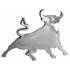Autcollant voiture taureau chrome