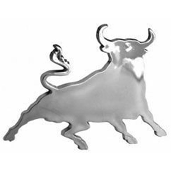 Autcollant voiture taureau chrome