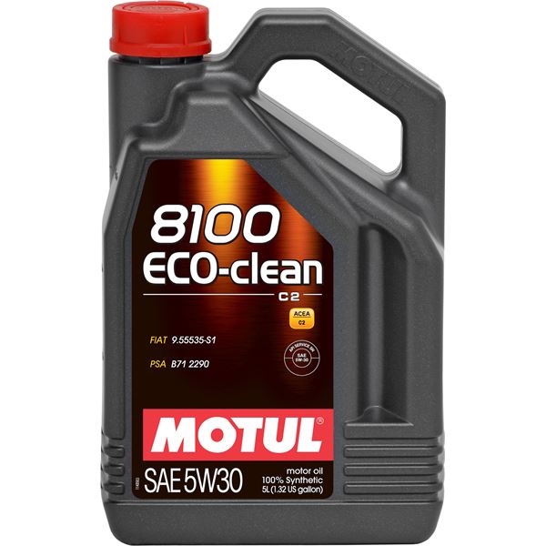 Huile moteur MOTUL 8100 Eco-Clean essence/diesel C2 5W30 5L