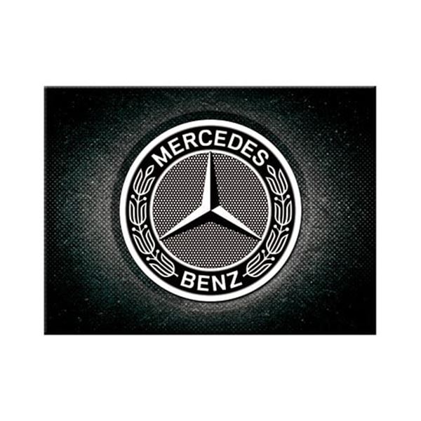 Magnet 8x6 cm Mercedes Benz Logo Noir