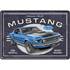 Carte postale métal Ford Mustang 1969 MACH 1 Bleue