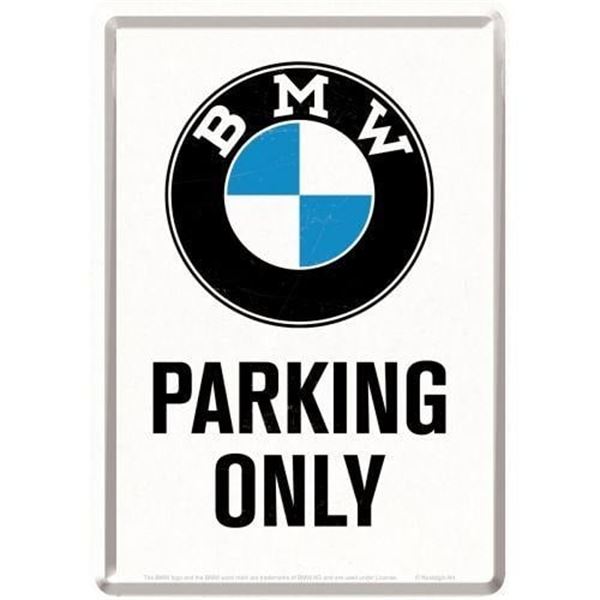 Carte postale métal BMW Parking Only