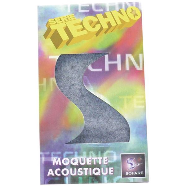 Moquette acoustique grise foncée 75x140cm