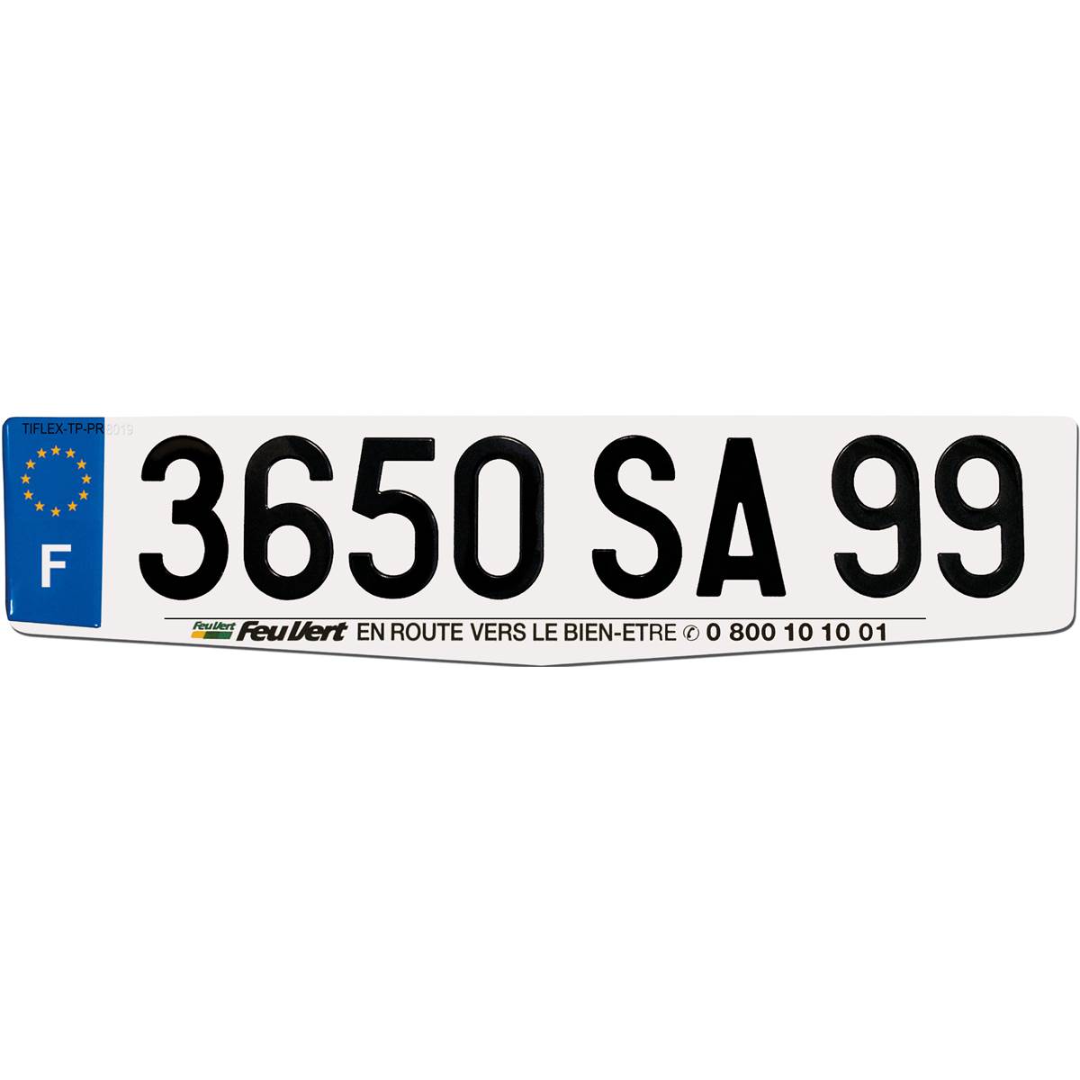 Plaque Immatriculation Alu Premium 520 X 120 Mm (ancien Système)