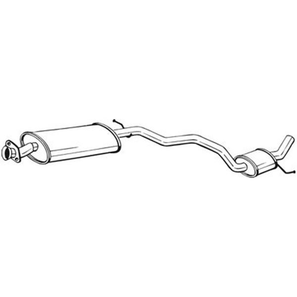 1 silencieux d'échappement intermédiaire Bosal 284111