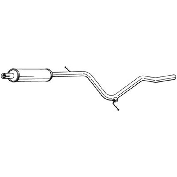 1 silencieux d'échappement intermédiaire Bosal 284107
