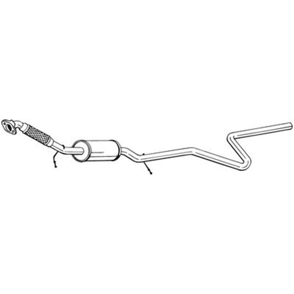 1 silencieux d'échappement avant Bosal 288027