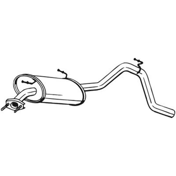 1 silencieux d'échappement arrière Bosal 278081