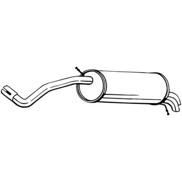 1 silencieux d'échappement arrière Bosal 233333