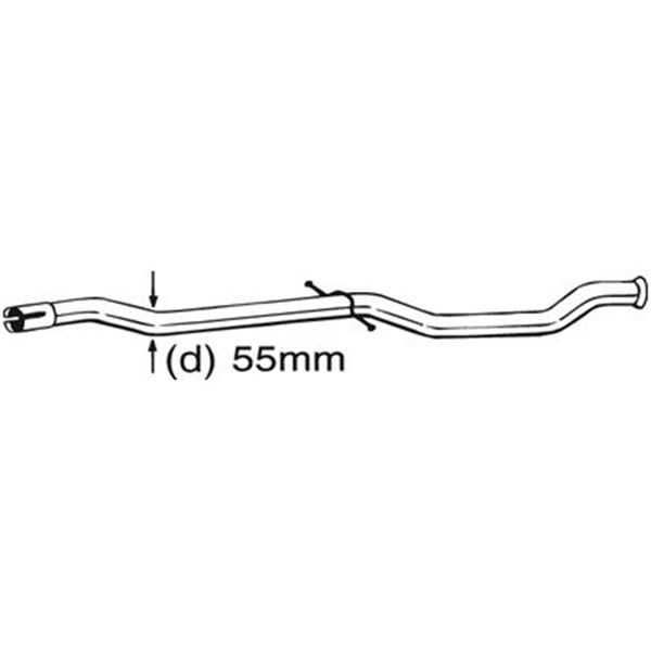 1 tuyau d'échappement Bosal 889545