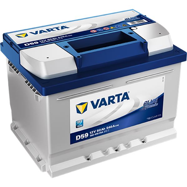 Batterie voiture Varta D59 - 60Ah / 540A - 12V - Feu Vert