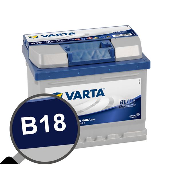 Batterie voiture Varta B18 - 44Ah / 440A - 12V - Feu Vert