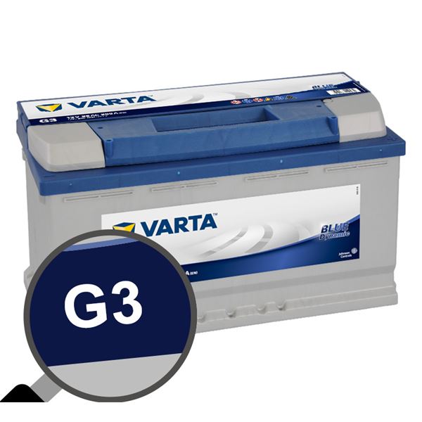 Batterie 95AH : Varta G3, batterie 12V 95AH 800A - BatterySet