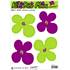 Adhésif Cadox kit déco Fleurs violet / vert x4