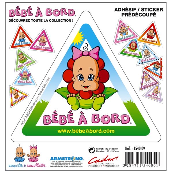 Adhésif Bébé à Bord F Fleur