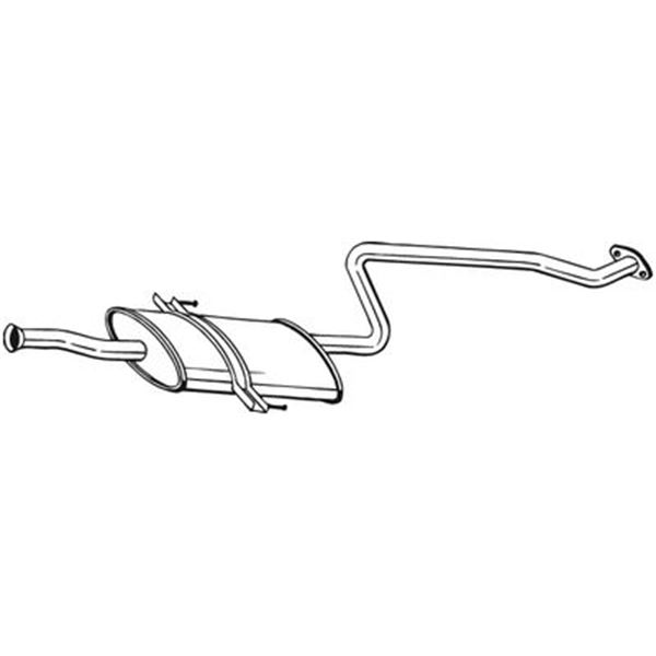 1 silencieux d'échappement intermédiaire Bosal 284301
