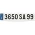 Plaque immatriculation alu Confort 520 x 120 mm (ancien système)