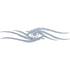 Sticker carrosserie tattoo argent eyes Cadox