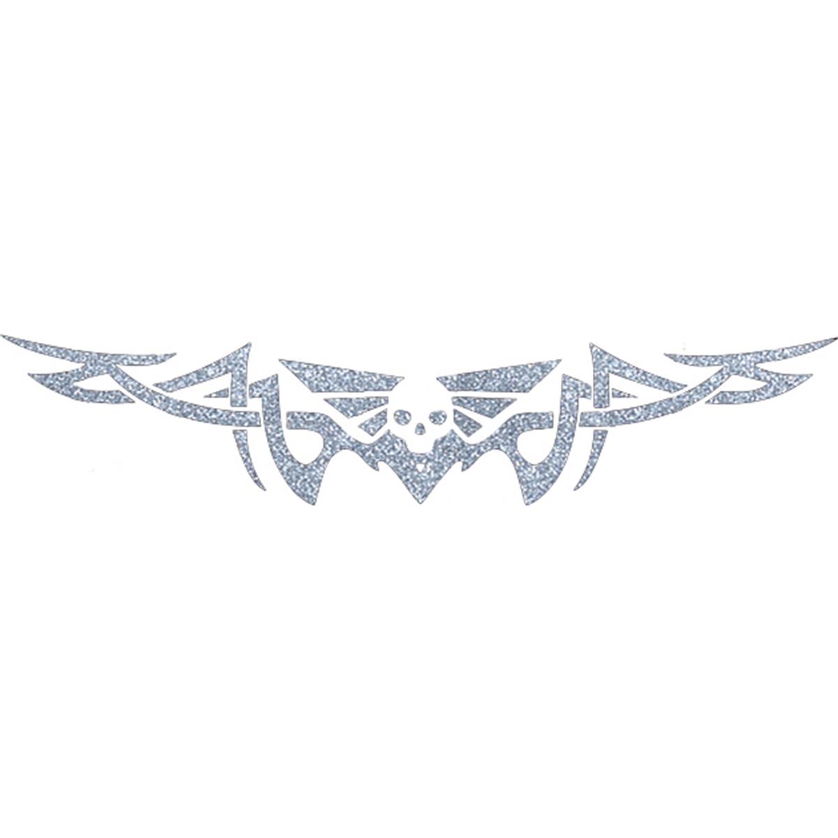 Sticker Carrosserie Tattoo Argent Tete Mort Cadox